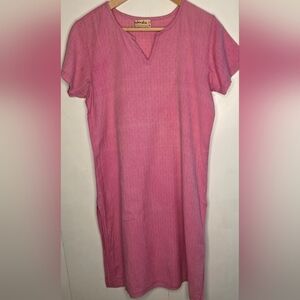 Fabindia Rose Pink Shift Dress